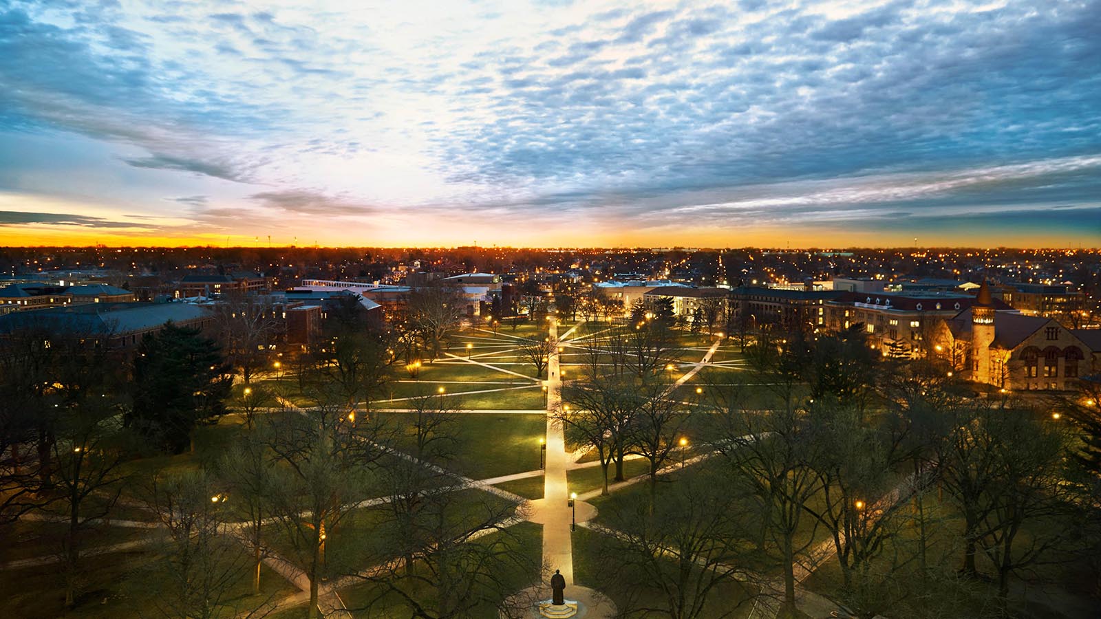 Ohio State Oval at dawn