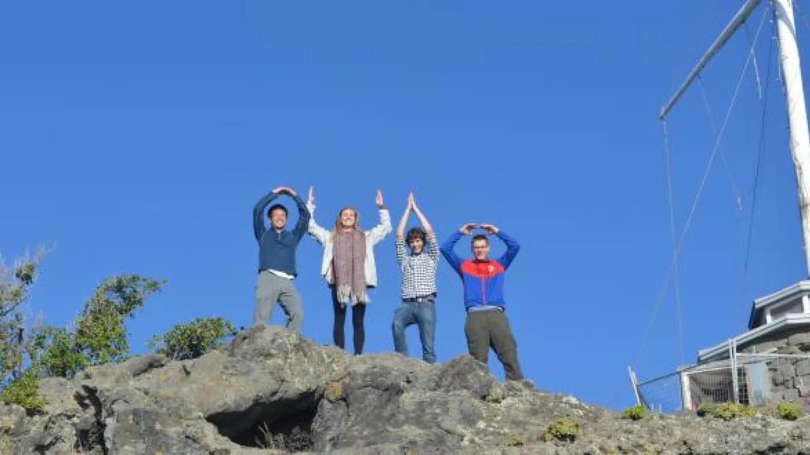 Students posing O-H-I-O