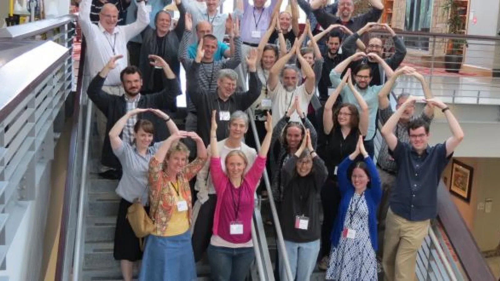 Faculty posing OHIO at the Union