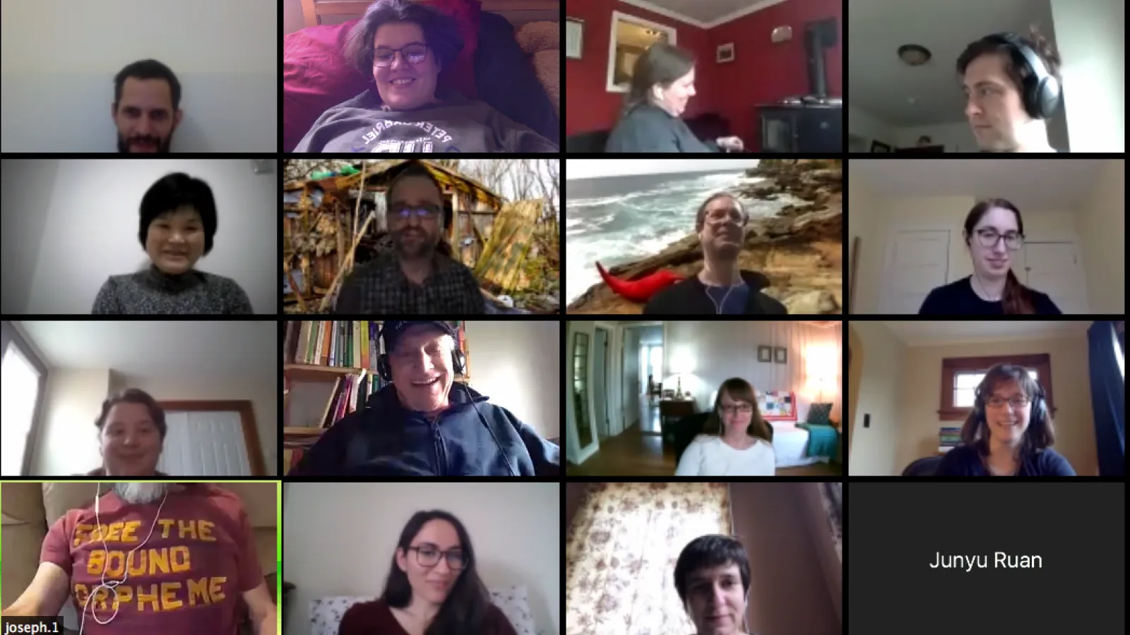 Department members in a zoom meeting