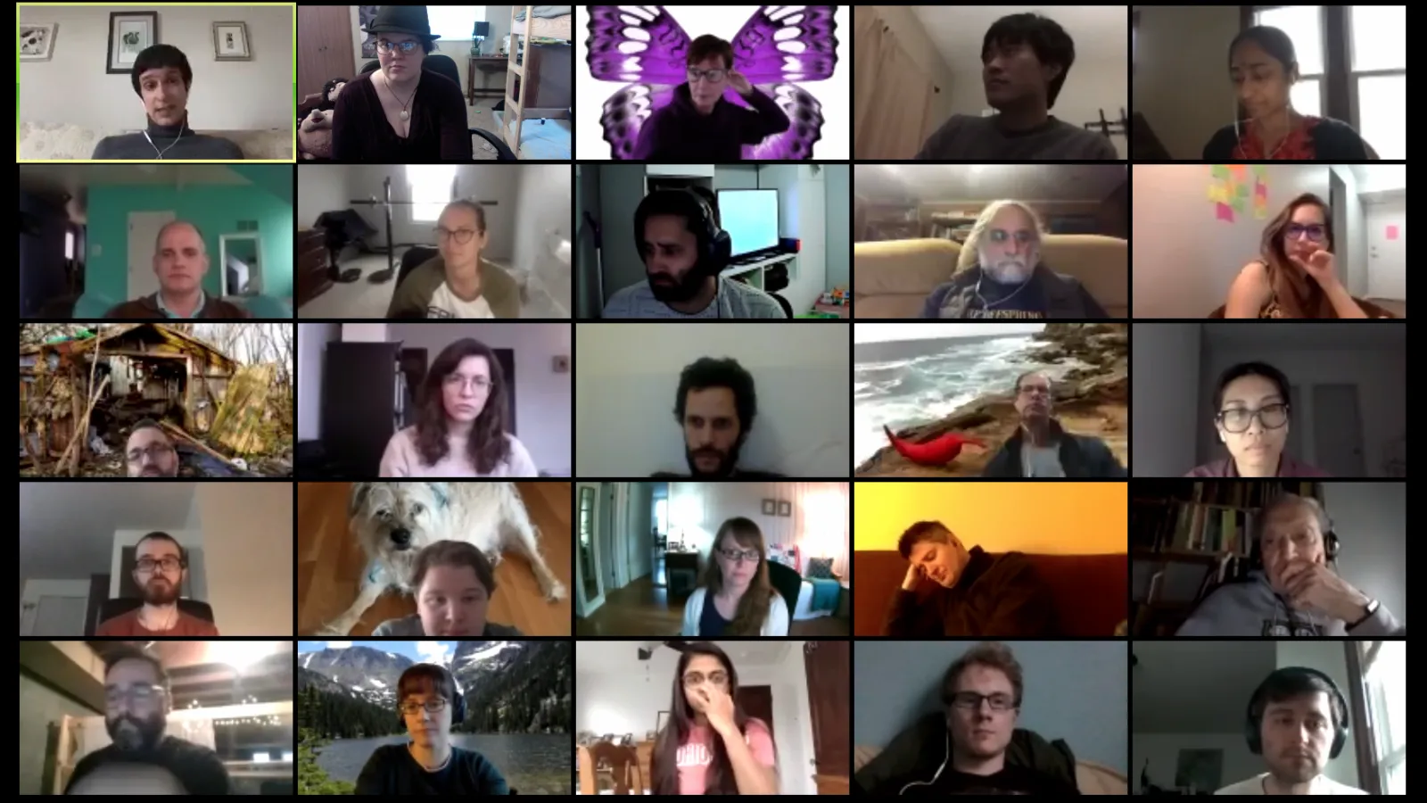 Department members in a Zoom meeting