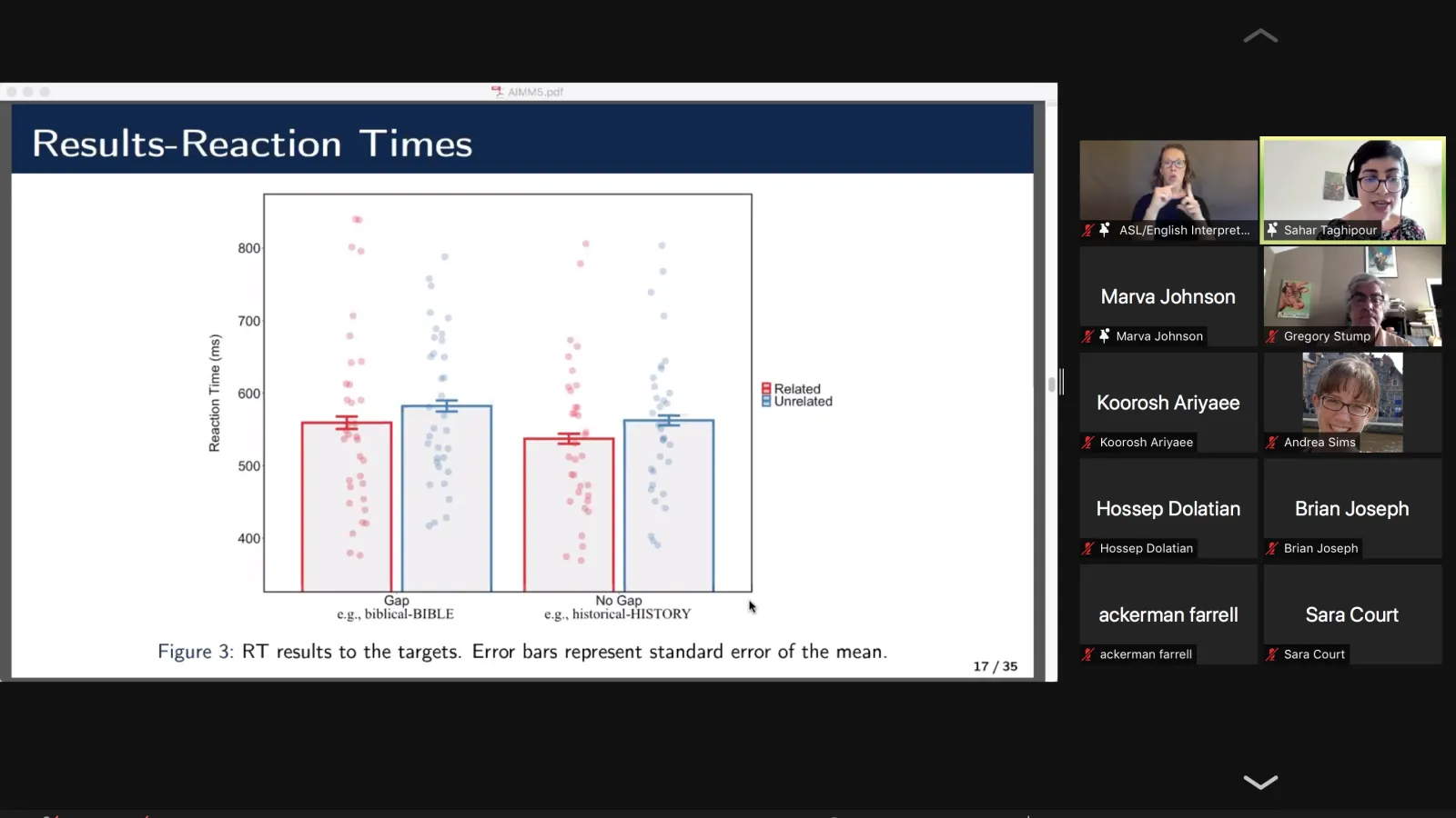 Image of zoom presentation