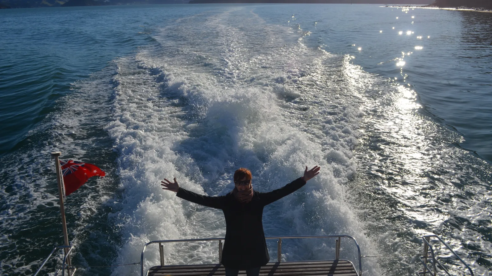 Julie in New Zealand as part of the study abroad program she and Beth Hume developed there