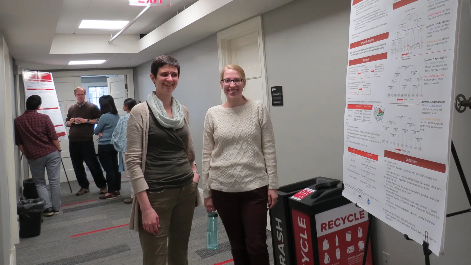 Cynthia Clopper and Ellen Dossey at a poster session