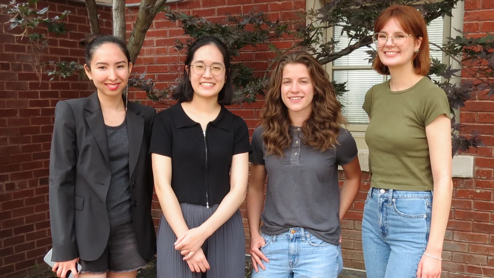 New graduate students (Tomiris Kaumenova, Yi-Chien Lin, Emily Sagasser and Chaeli Rule)