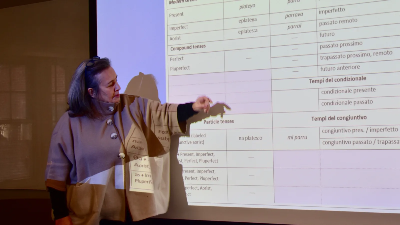 Greek linguistics workshop, taken by Marianna Katsoyannou