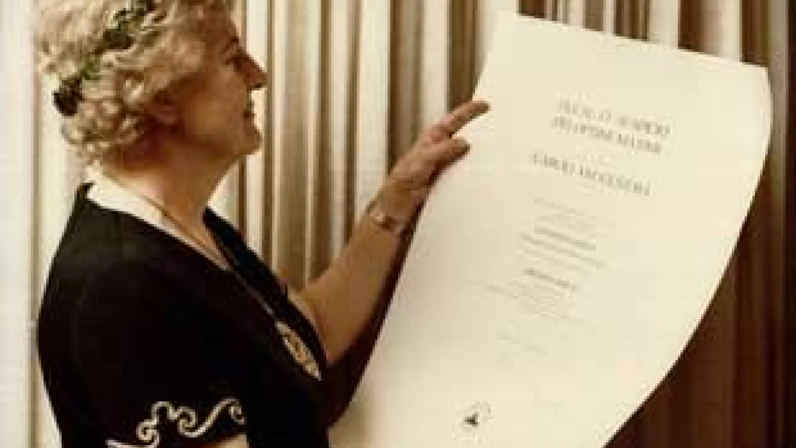 Ilse receiving one of her four honorary doctorates.