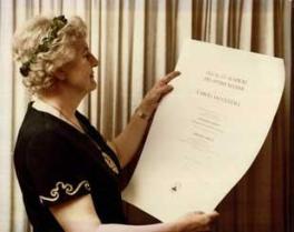 Ilse receiving one of her four honorary doctorates.