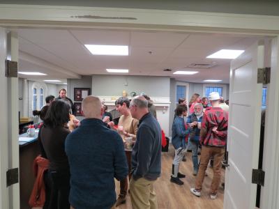 people visiting at the party