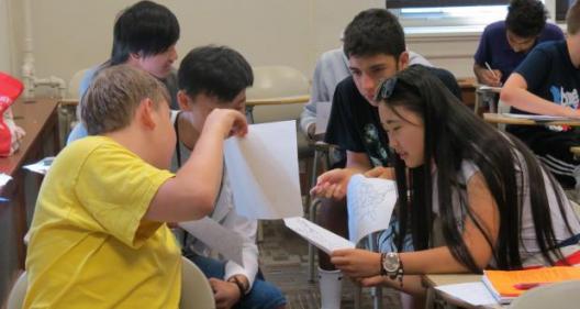 Students participating in an activity