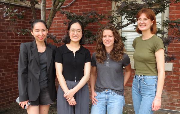 New graduate students (Tomiris Kaumenova, Yi-Chien Lin, Emily Sagasser and Chaeli Rule)