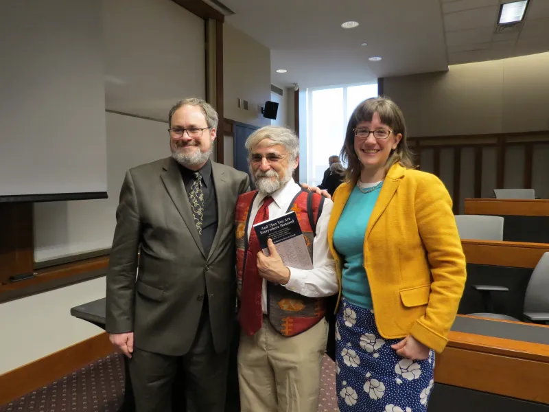 Brian Joseph, with Festschrift presenters Dan Collins and Andrea Sims