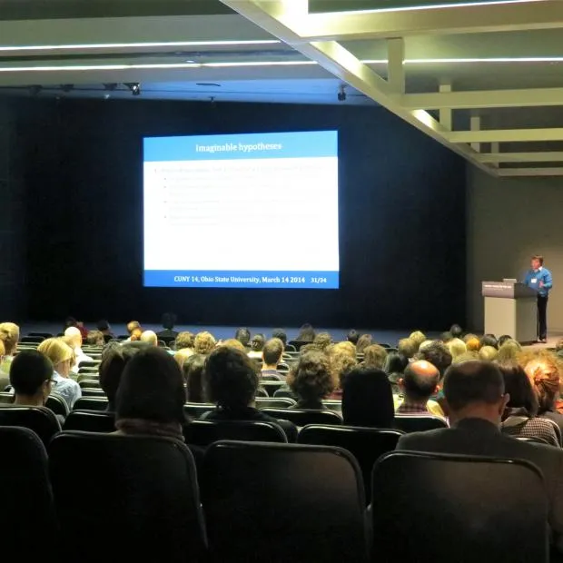 Audience watching presentation