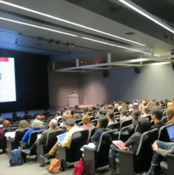 Audience watching presentation