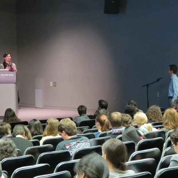 Audience watching presentation