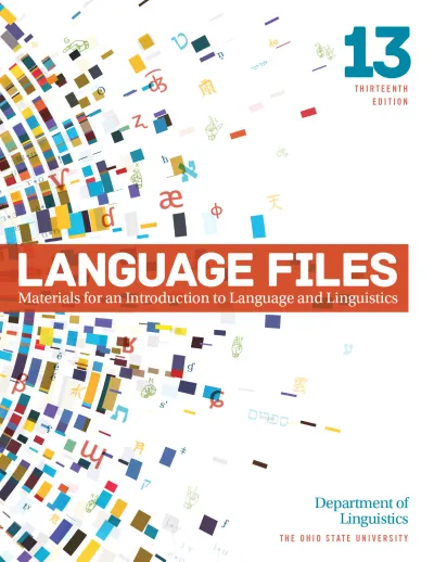 語学・辞書・学習参考書 TMEH tool and manufacturing engineers Language Files | Department of Linguistics