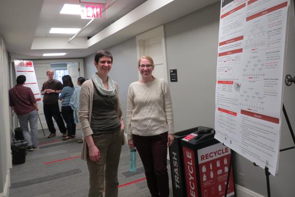 Cynthia Clopper and Ellen Dossey at a poster session