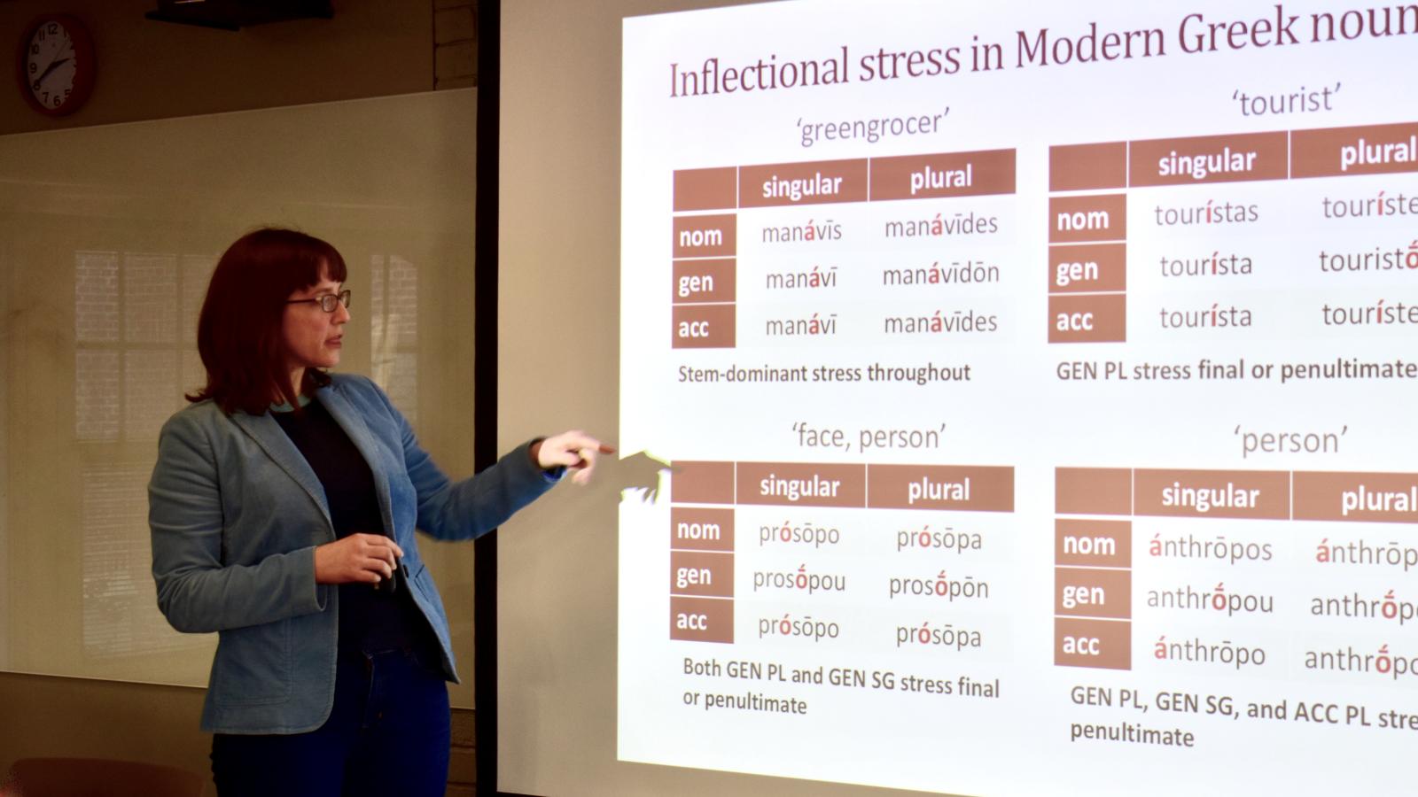 Andrea Sims presenting at a workshop